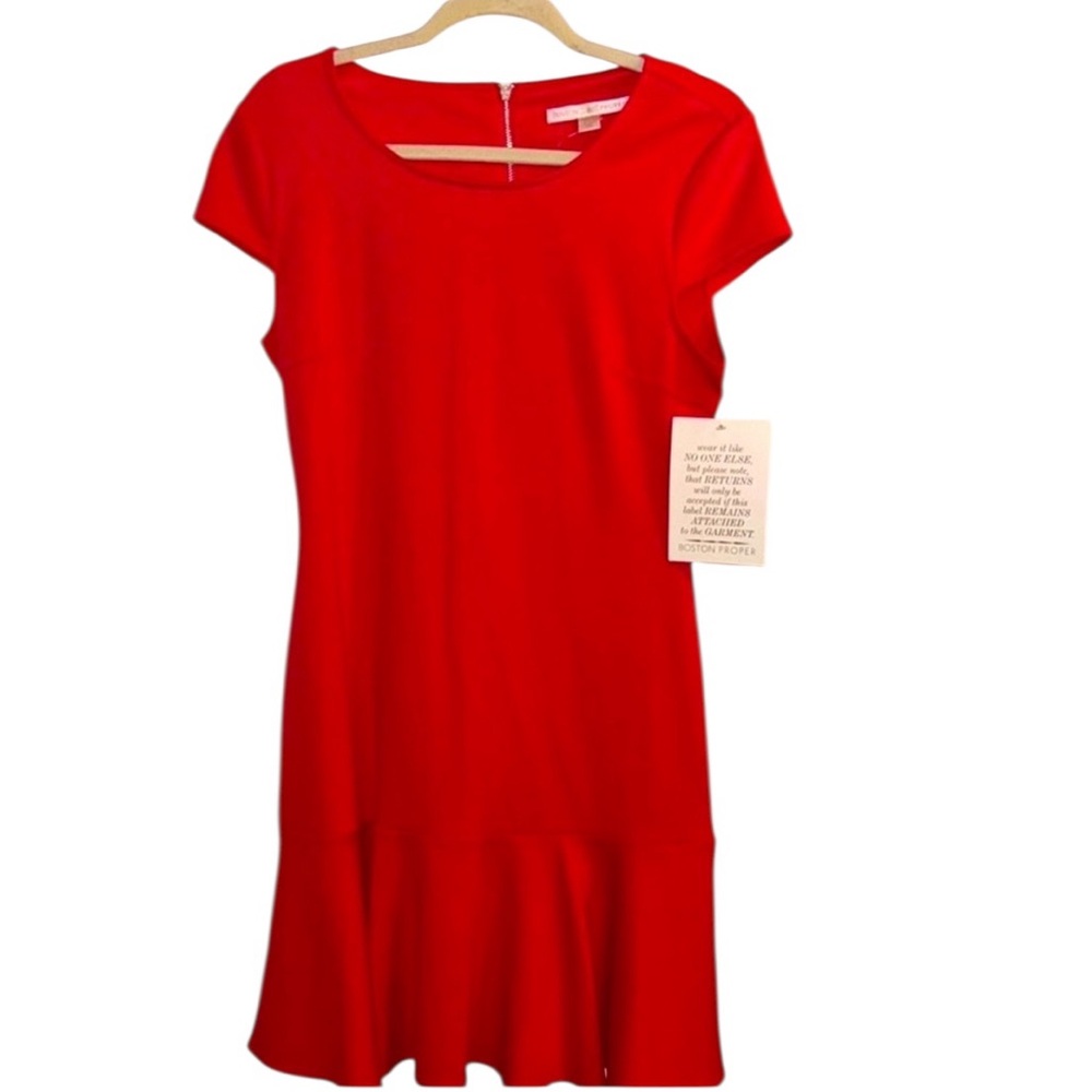 Boston Proper Vibrant Hot Pink/ Watermelon Dress